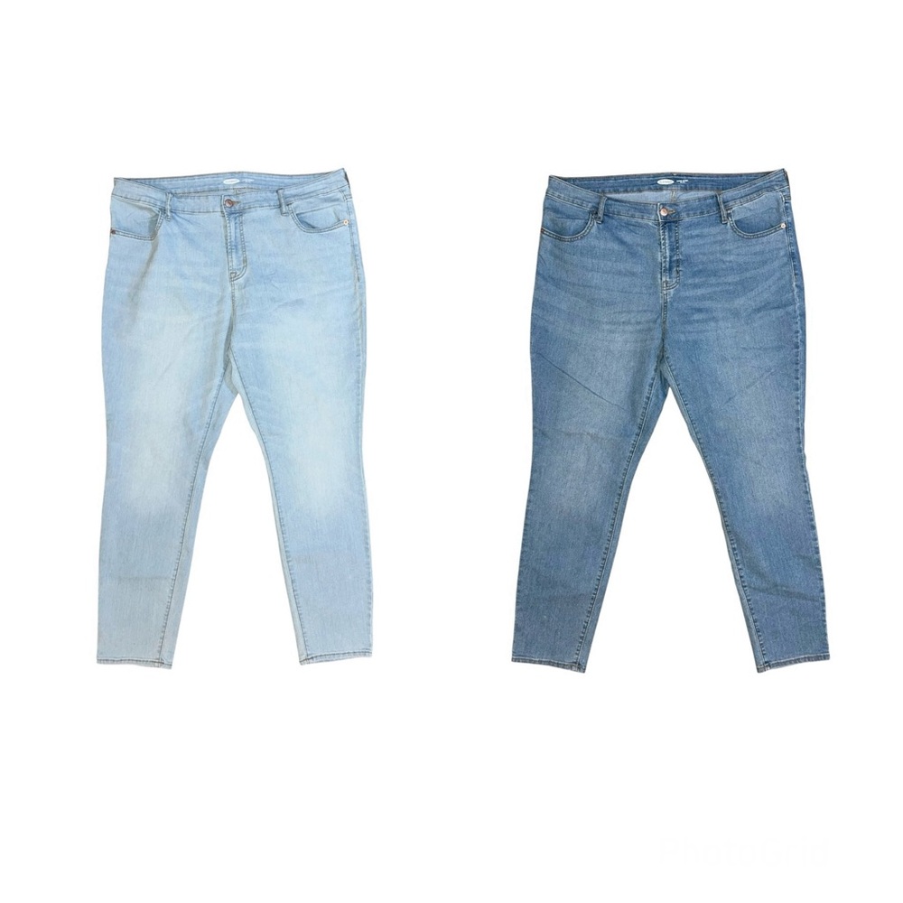 Old Navy Jeans Women’s Size 18 Blue Super Skinny Mid-Rise 39x29 Lot Of 2